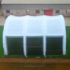 white inflatable paintball arena tent