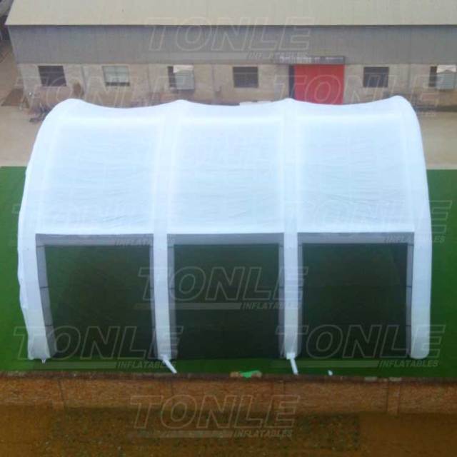white inflatable paintball arena tent