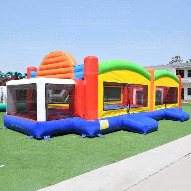 large custom inflatable all in one sports field games