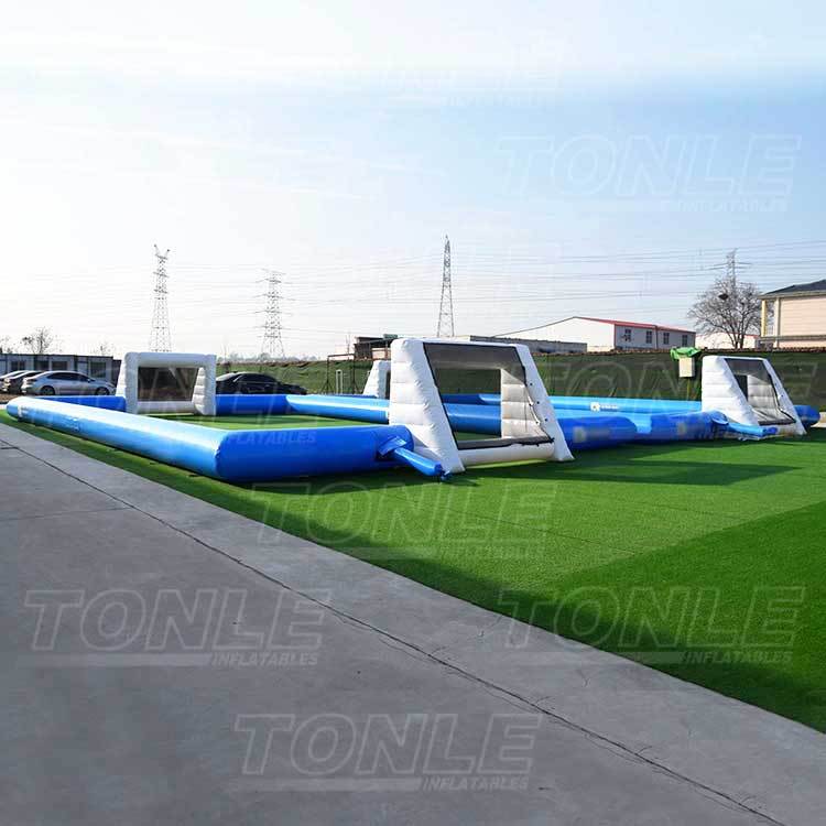 inflatable two street football fields game