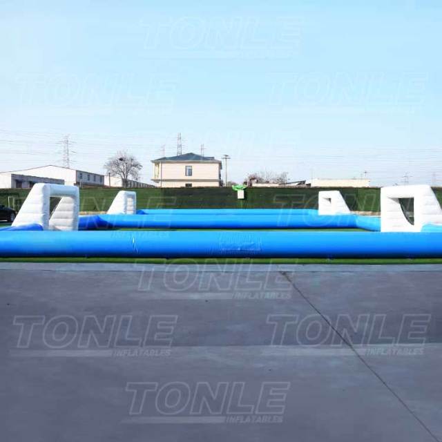 inflatable two street football fields game