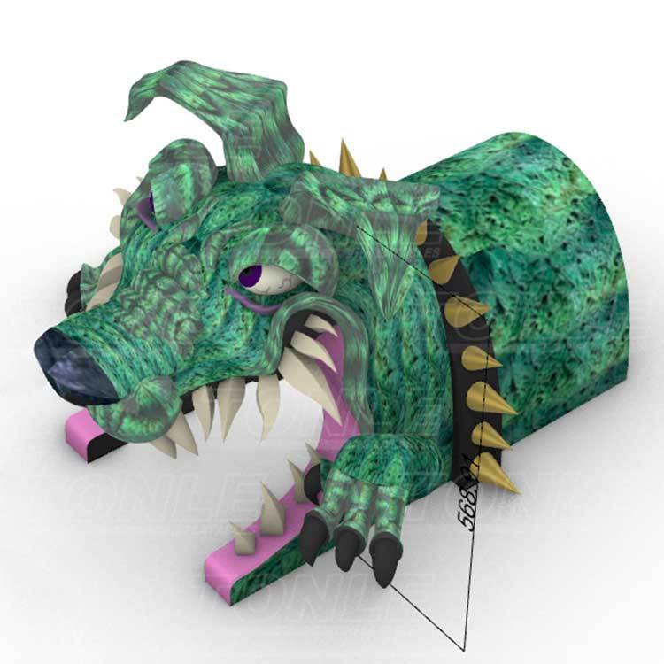 new design custom living inflatable 3D savage wolf tunnel