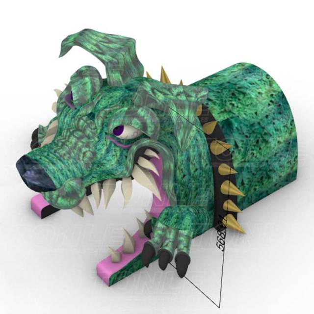 new design custom living inflatable 3D savage wolf tunnel