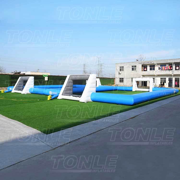 inflatable two street football fields game
