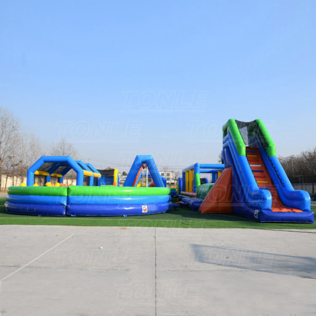 Factory Custom outdoor biggest the beast inflatable s fun run obstacle course