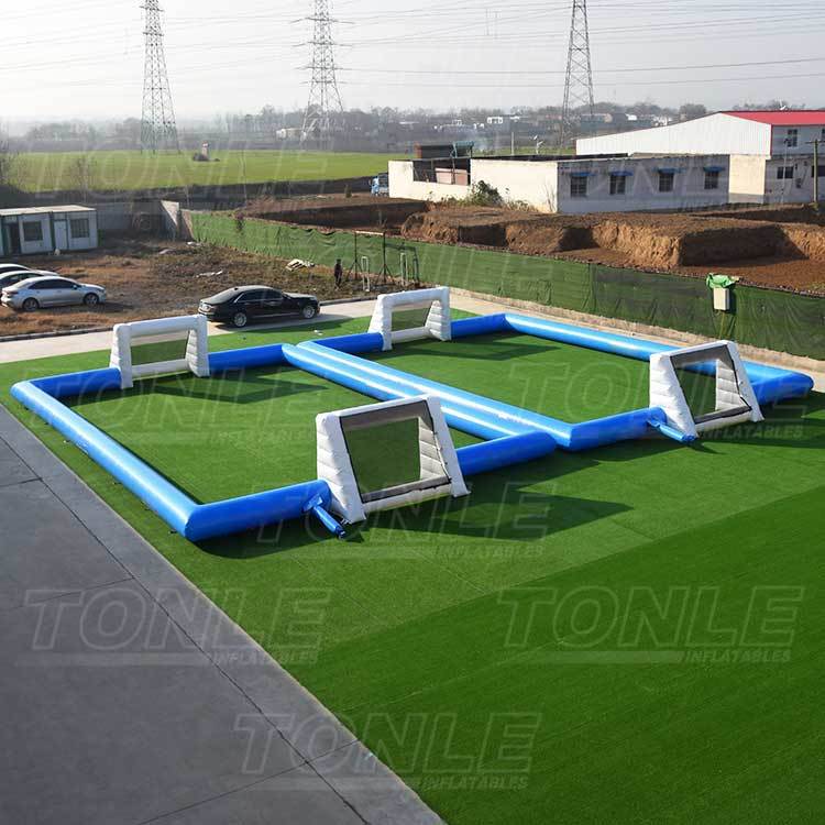 inflatable two street football fields game