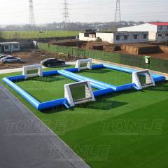inflatable two street football fields game