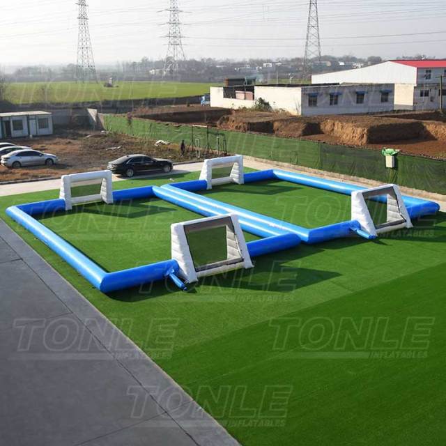 inflatable two street football fields game