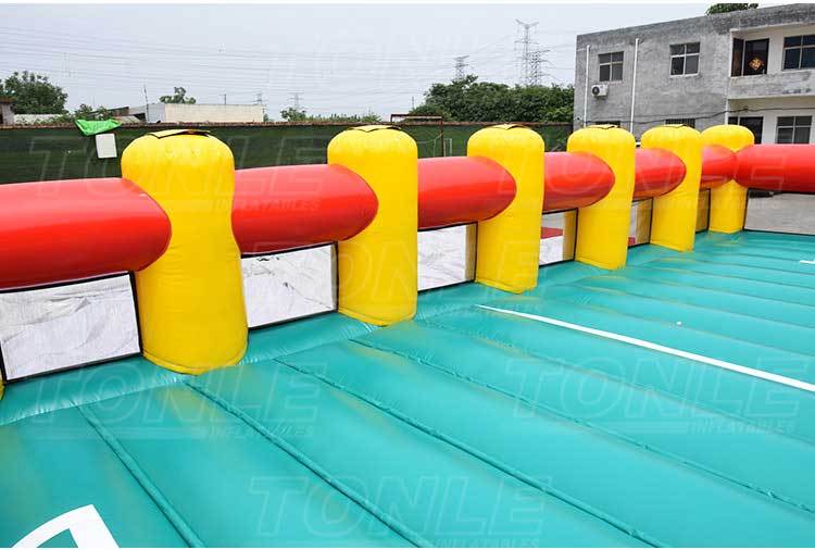 giant inflatable bubble soccer field