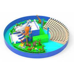 custom jungle animal inflatable play park