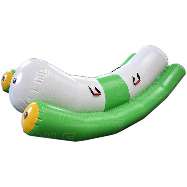 cheap fly ship fish inflatable totter floating water boat ride