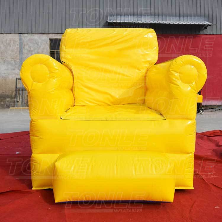 cheap custom inflatable yellow sofa mode