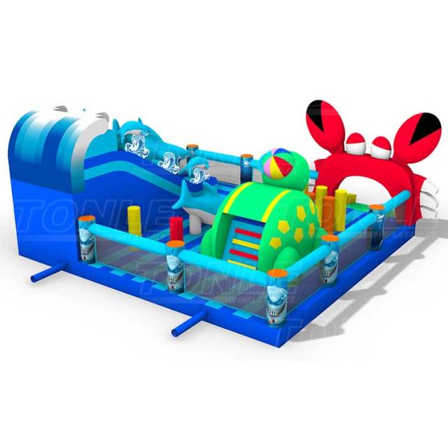 inflatable underwater world marineland playground bounce house castle jumper