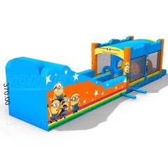 custom cartoon kids inflatable games obstacle course