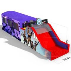 high quality adult inflatable bus games obstacle course