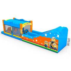 custom cartoon kids inflatable games obstacle course