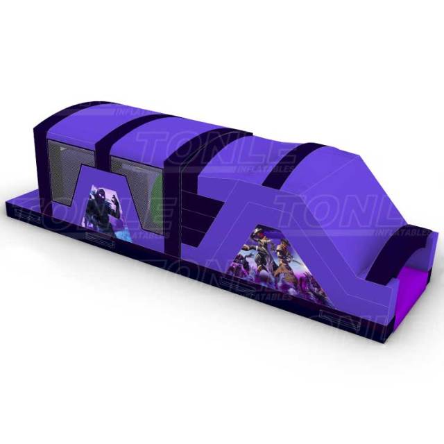 mini cheap kids inflatable purple obstacle course