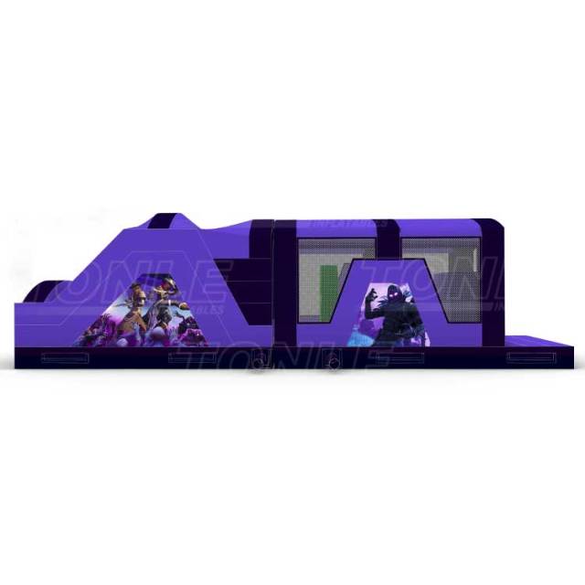 mini cheap kids inflatable purple obstacle course