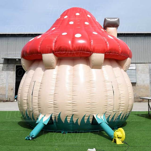 custom cheap inflatable mushroom house bounce house bouncy castle jumper combo