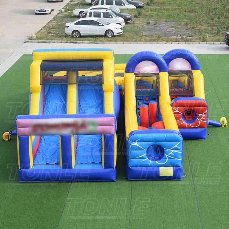 wholesale custom new design china inflatable match obstacle course