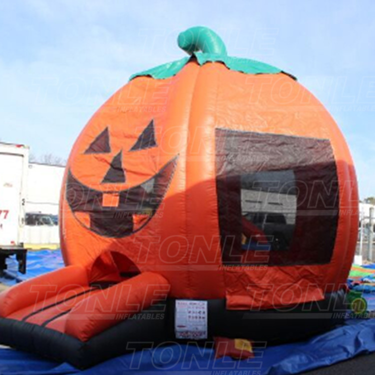Giant halloween inflatable pumpkin bouncer jumper moonwalk jumping castle bounce house for sale