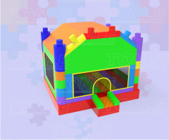 New design custom inflatable blocks bounce house castle for kids for sale