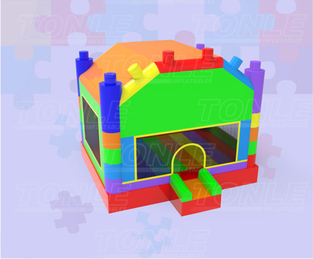 New design custom inflatable blocks bounce house castle for kids for sale