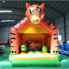 Factory custom inflatable tiger bouncy castle