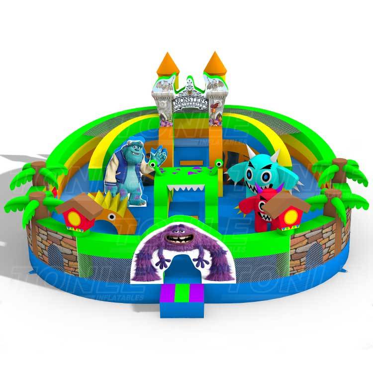 Monster theme inflatable amusement park