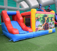 custom small inflatable commercial bouncy castle with slide for sale