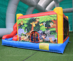 custom small inflatable commercial bouncy castle with slide for sale
