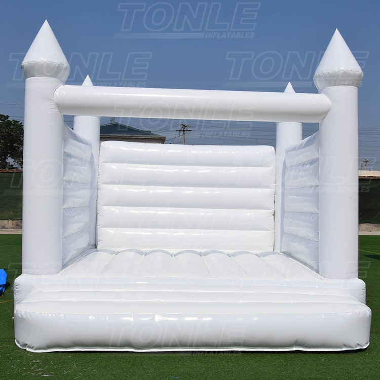 White wedding castle inflatable bounce house