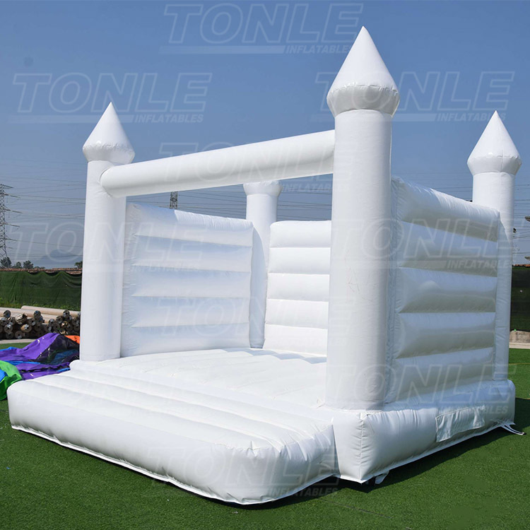 White wedding castle inflatable bounce house