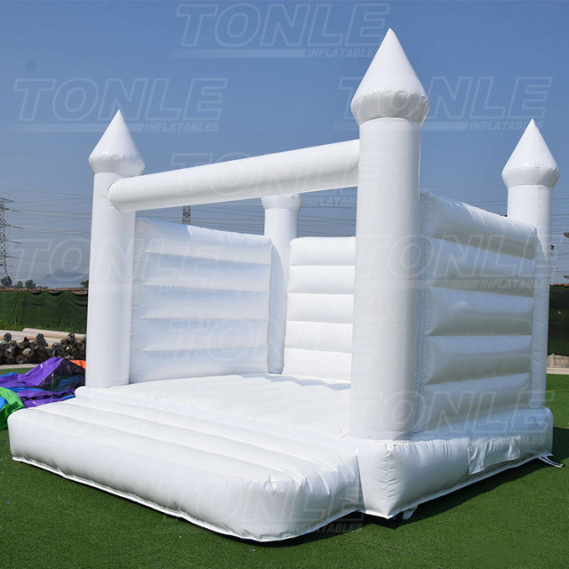 White wedding castle inflatable bounce house