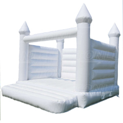 White wedding castle inflatable bounce house