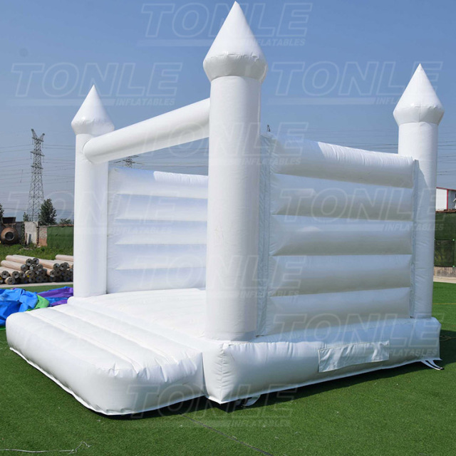 White wedding castle inflatable bounce house