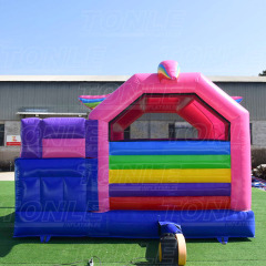 Customized unicorn castle slide inflatable boucer