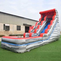 cheap inflatable wave water slide with poll