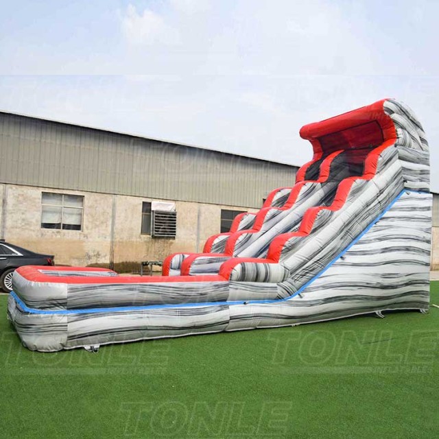 cheap inflatable wave water slide with poll