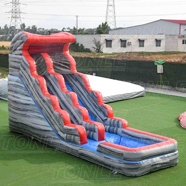 cheap inflatable wave water slide with poll