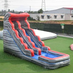 cheap inflatable wave water slide with poll