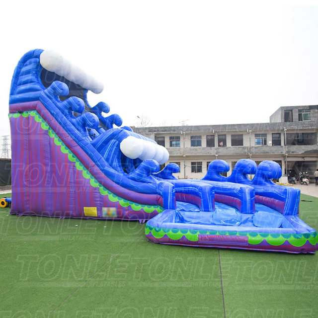 20FT adult and kids large double water slides for sale
