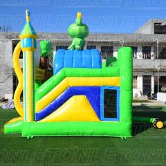 Fairy tale tree theme inflatable bounce house combo children's bouncy castle with slide