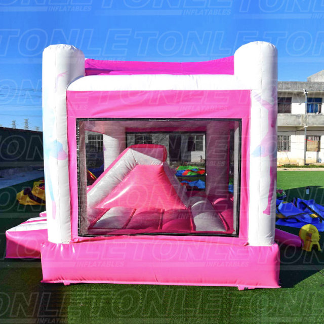 New designed ballet dance theme inflatable bounce house bouncy castle children's dry slide combo