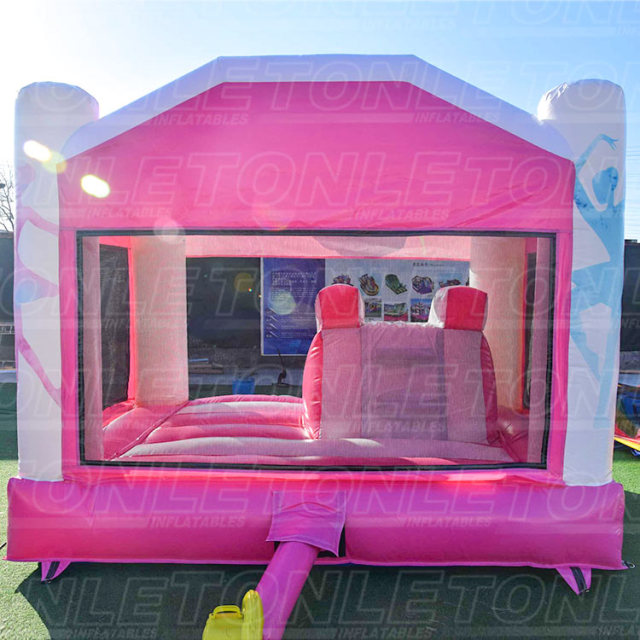 New designed ballet dance theme inflatable bounce house bouncy castle children's dry slide combo