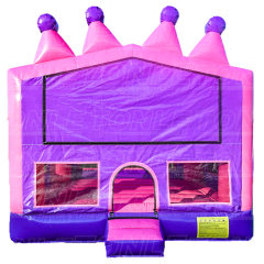 custom inflatable pink princess crown bounce house jumping castle