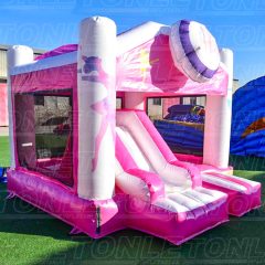 New designed ballet dance theme inflatable bounce house bouncy castle children's dry slide combo