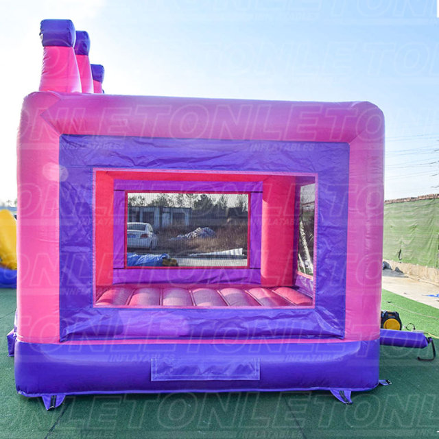 custom inflatable pink princess crown bounce house jumping castle