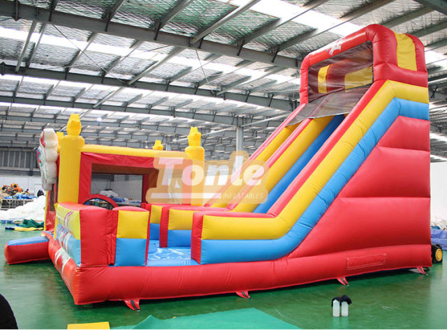 red unicorn bouncy castle inflatable bouncer slide combo for sale