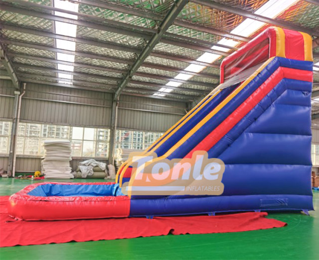 classic inflatable water slide with pool for sale